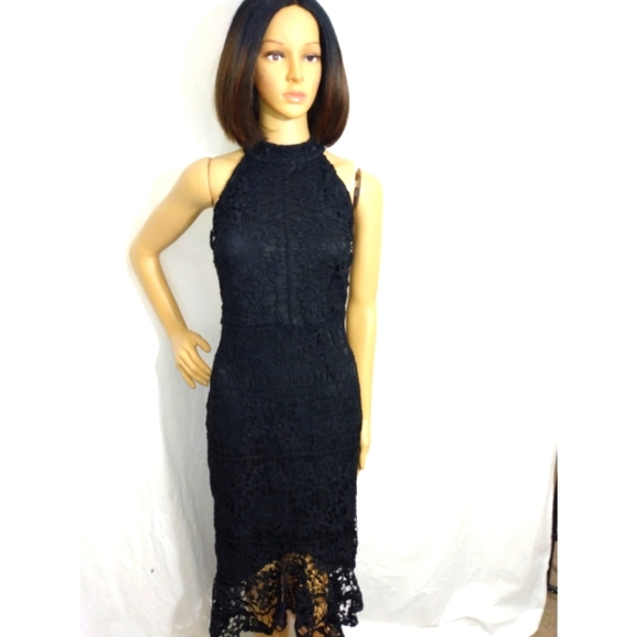 Dresses & Skirts - NWOT Black Crochet evening dress